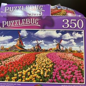 Puzzlebug 350 Piece Puzzle with Tulip Field